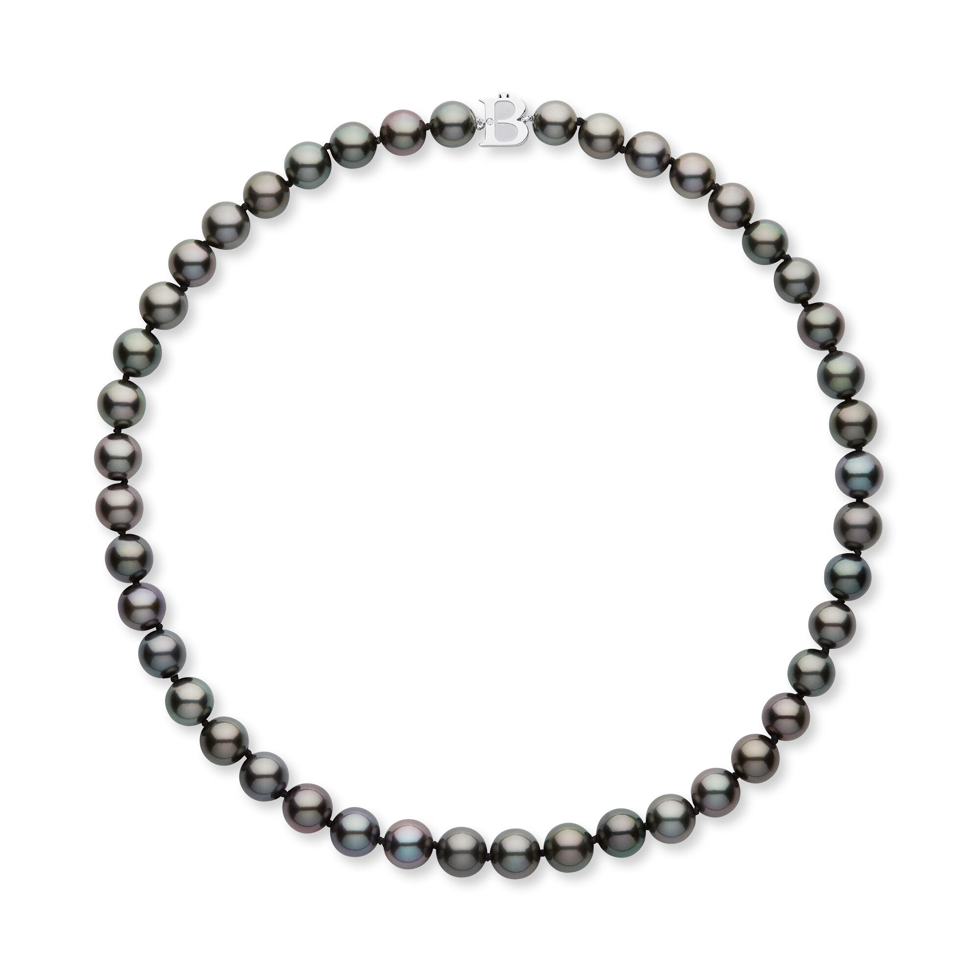 Diamond and White Gold Tahitian Pearl Necklace Birks Pearls